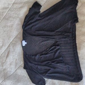 Women's black open front cardigan style Elle large